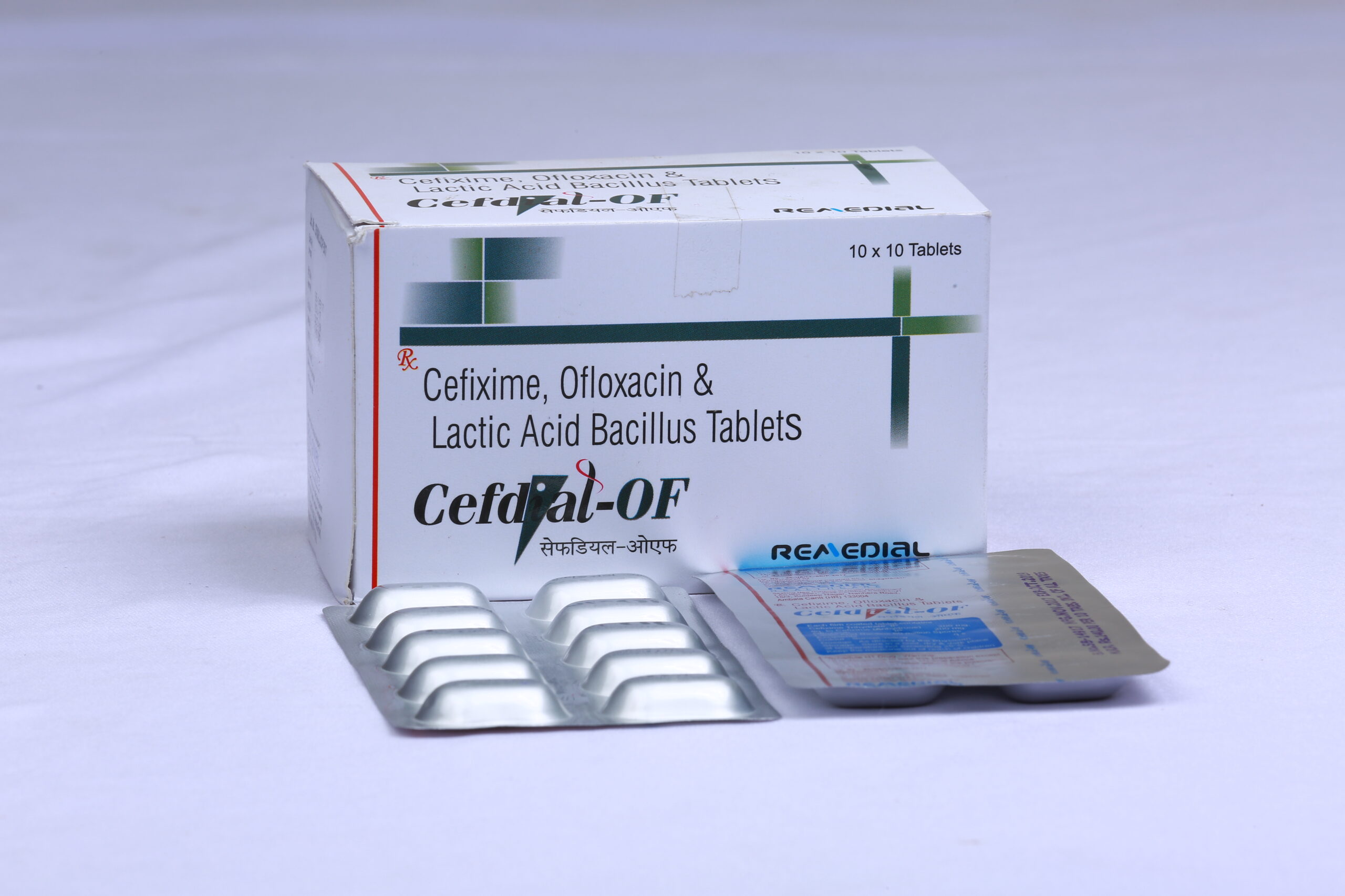CEFDIAL-OF (Cefixime 200 mg. + Ofloxacin 200mg + Lactic Acid Bacillus)