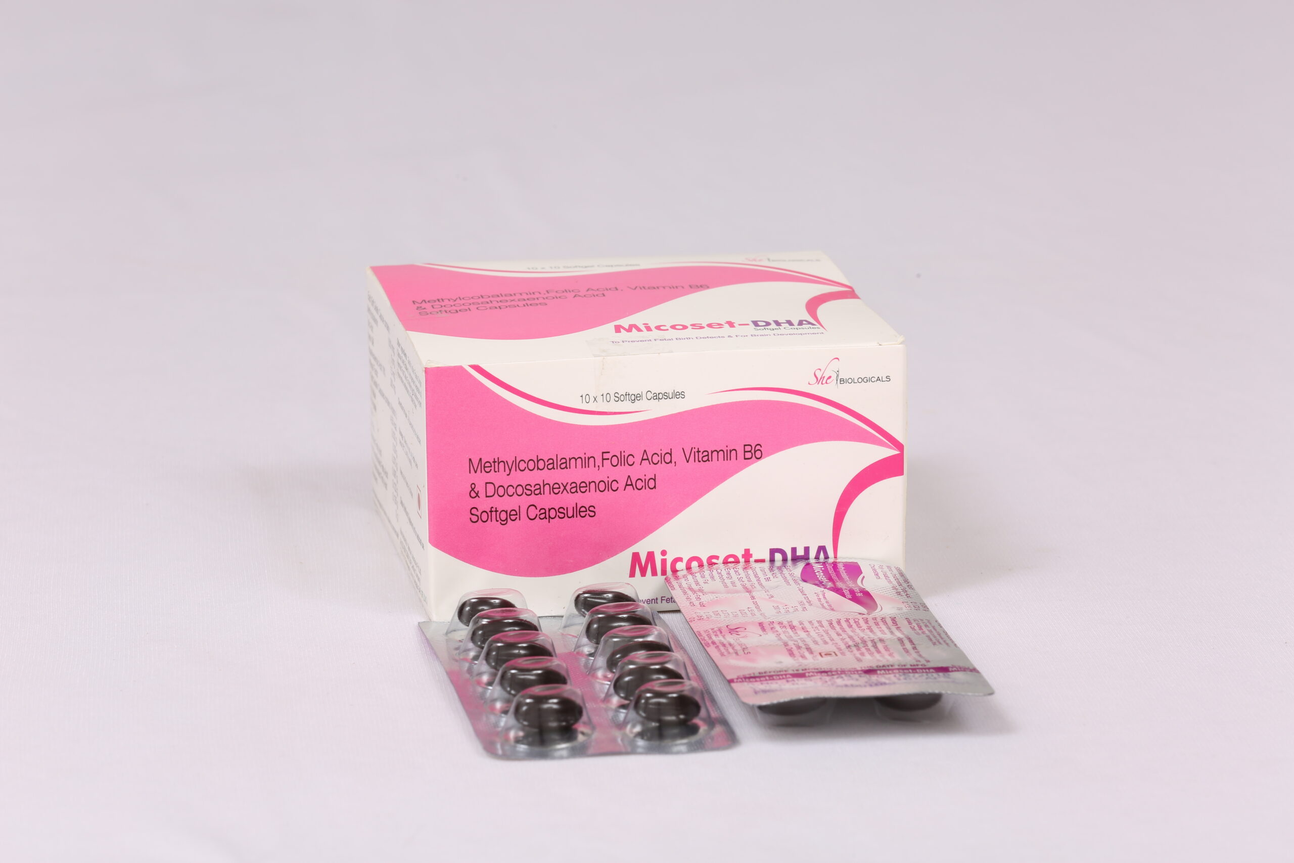MICOSET-DHA (Methylcobalamin Folic Acid Docosahexaenoic Acid)