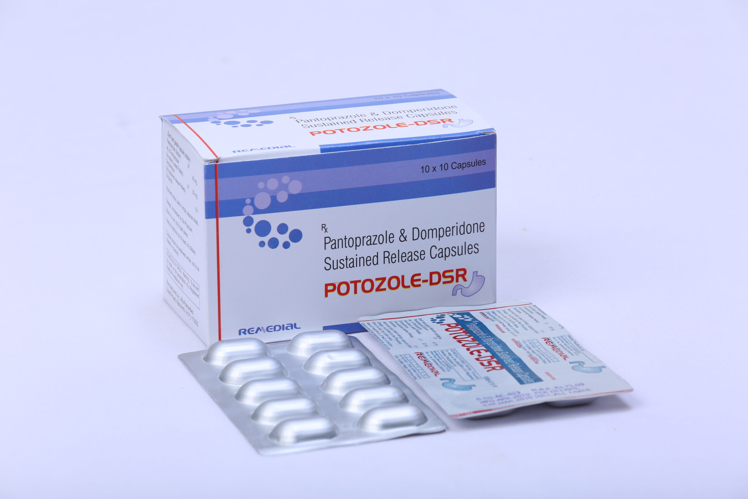 POTOZOLE-DSR (Pantoprozole 40mg + Domperidone 30mg)