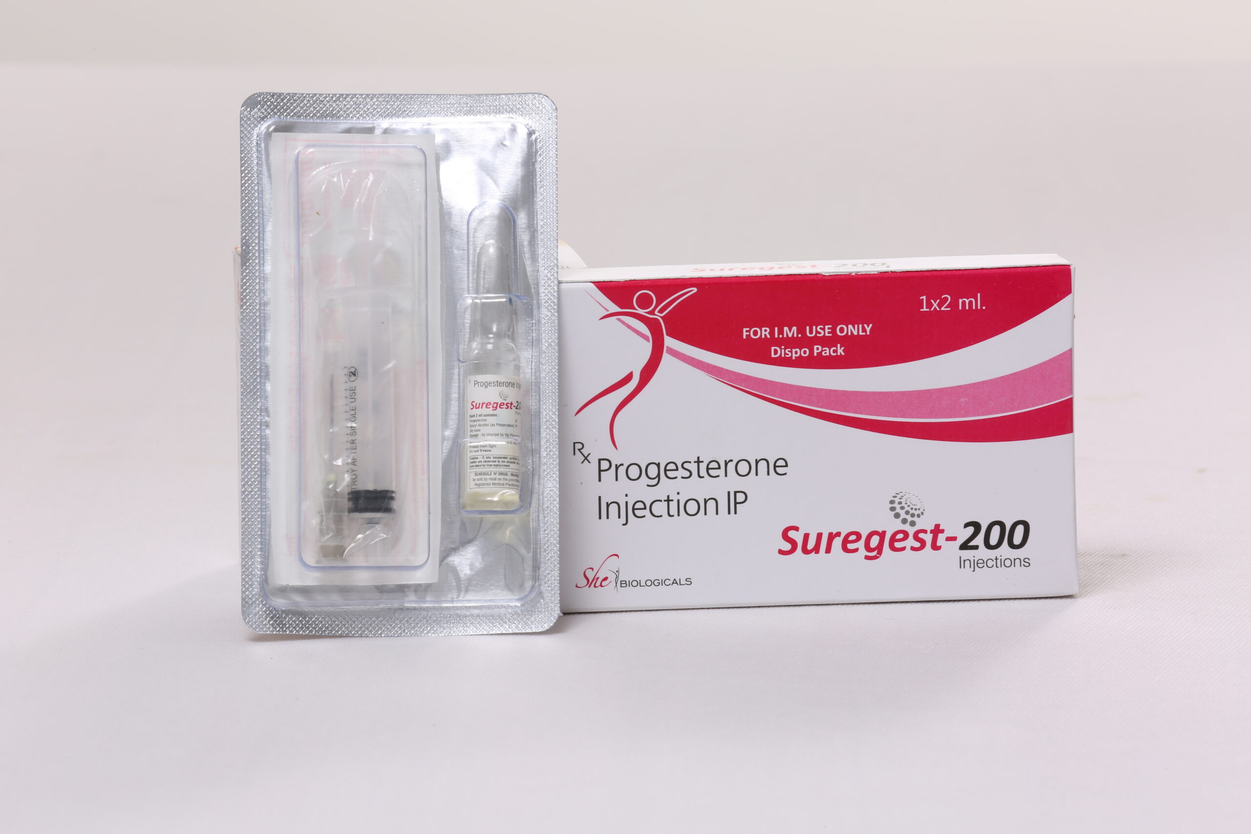 SUREGEST-200 Inj. (Progesterone I.P. 200 mg/2 ml Inj.)