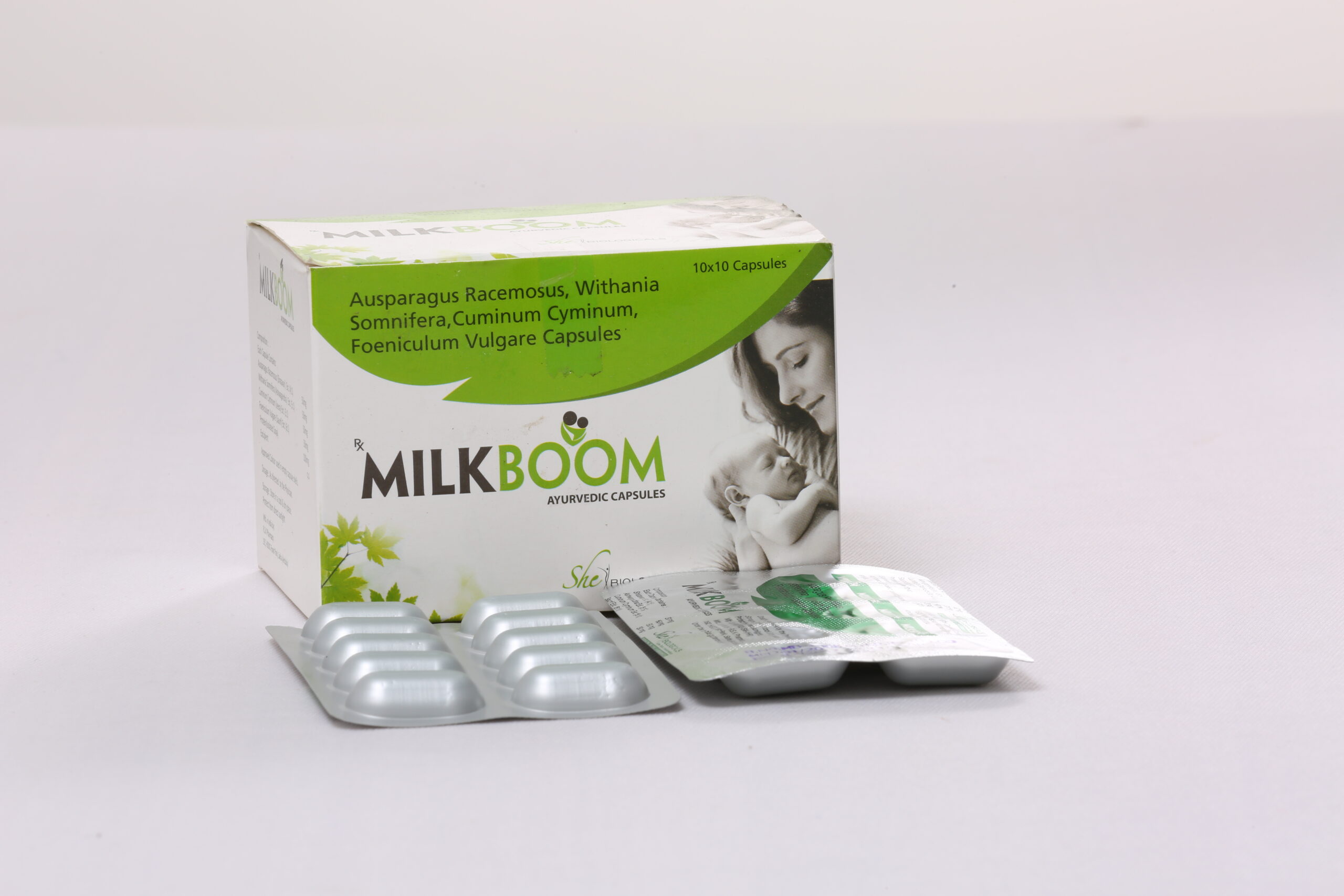 MILK BOOM Ayurvedic Caps (Ausparagus Racemesas Withania Somnifera)