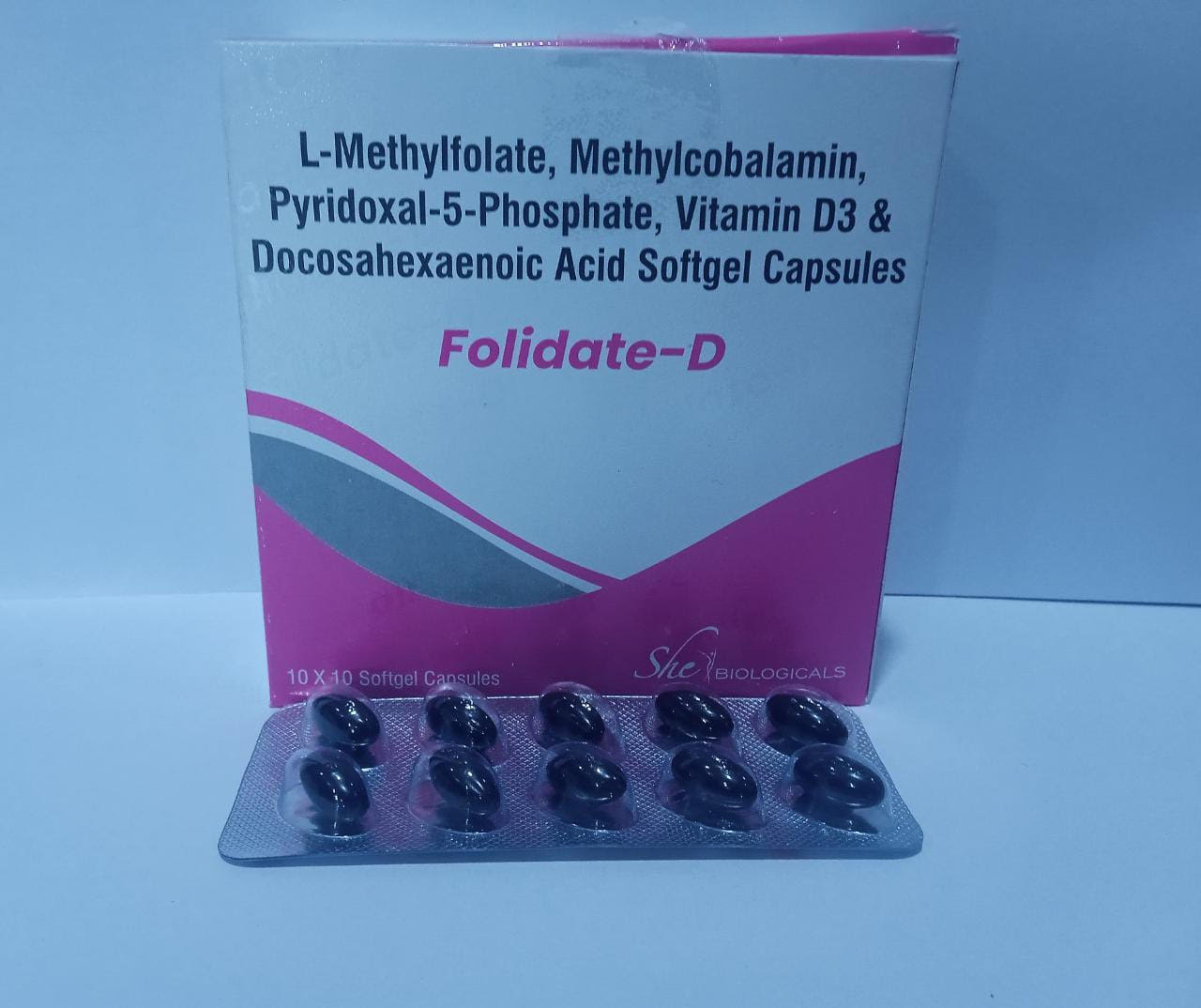 FOLIDATE-D (L Methylfolate Methylcobalamin Pyridoxal Phosphate)