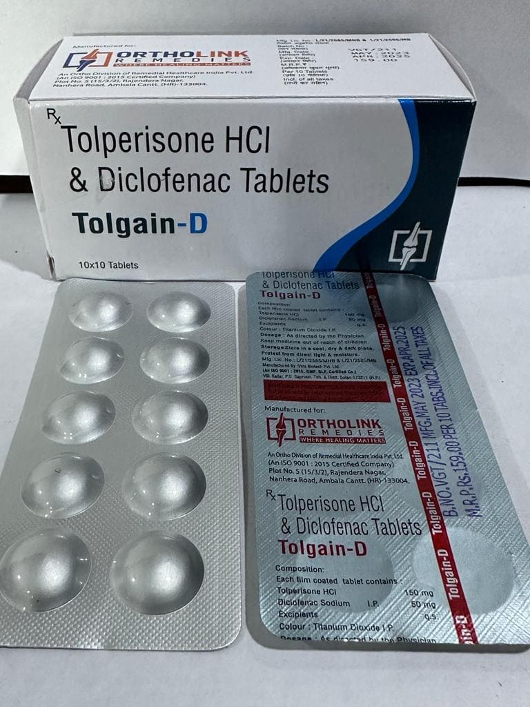 TOLGAIN-D (Tolperisone 150mg + Diclofenac 50mg)